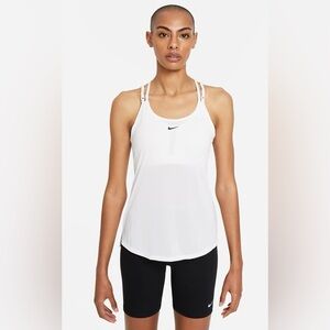 NEW Nike Womens 1X Dri-Fit One Elastika Tank Top - White (DN2259-100)